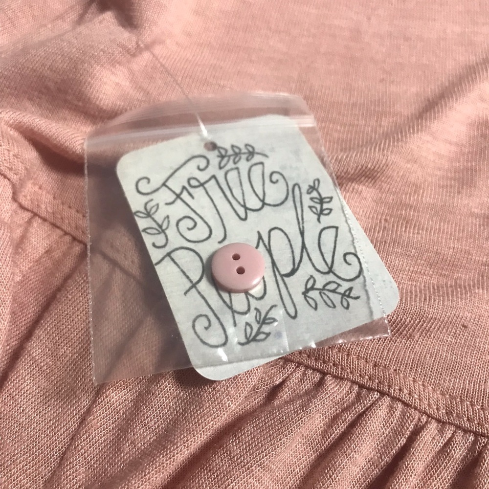 Free People Best Girl Tunic Tiered High Low Ruffles Keyhole Back Dress Medium - Picture 3 of 14